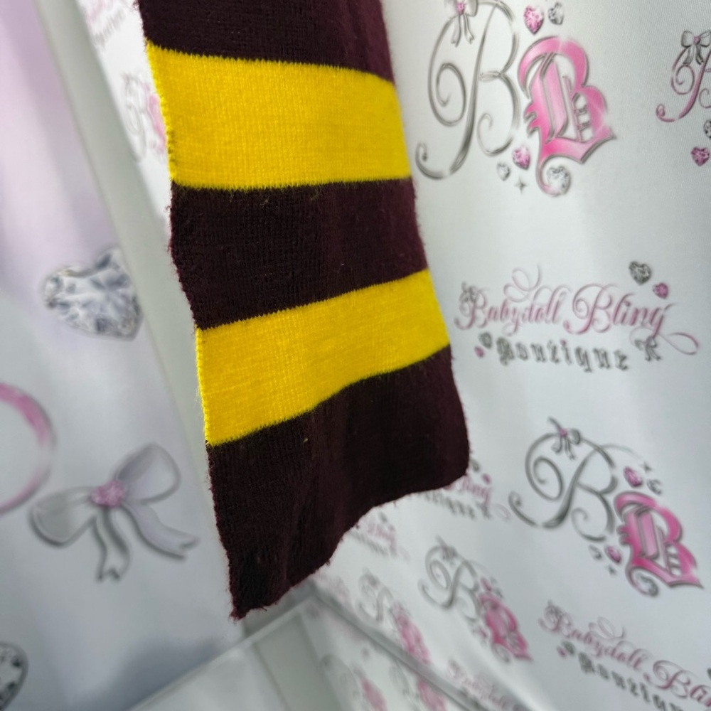 Harry Potter scarf gryffindor Yellow and Maroon Striped Scarf knit - Picture 5 of 8